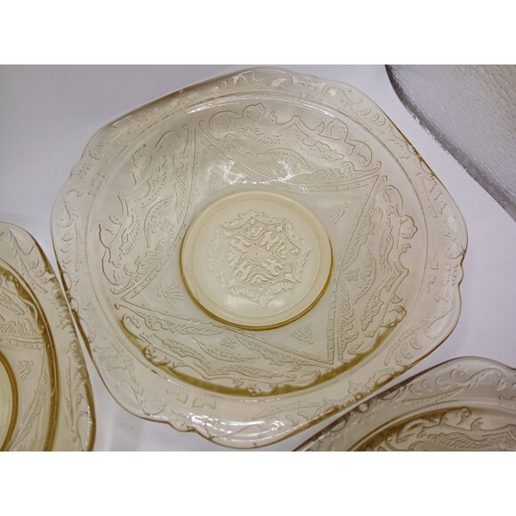Set of 6 Vintage Federal Glass Co Madrid Amber 5” Berry Fruit Dessert Bowls MCM - Picture 7 of 14
